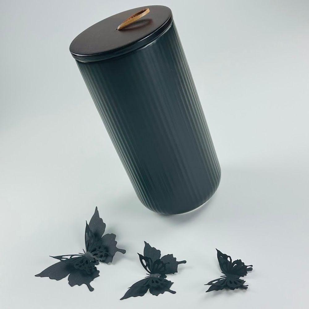 Lenardi 235-025 Банка с крышкой 20см(1,1л) BLACKWOOD в под.уп.(х16)Фарфор