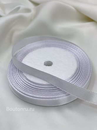 Атласная лента белый 1 см