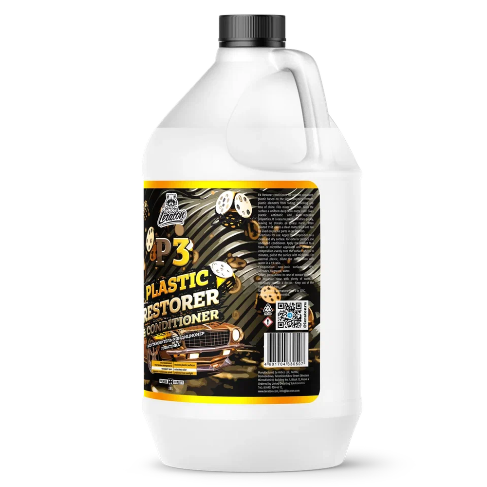 Leraton P3 Очиститель-полироль пластика 3,8 л.