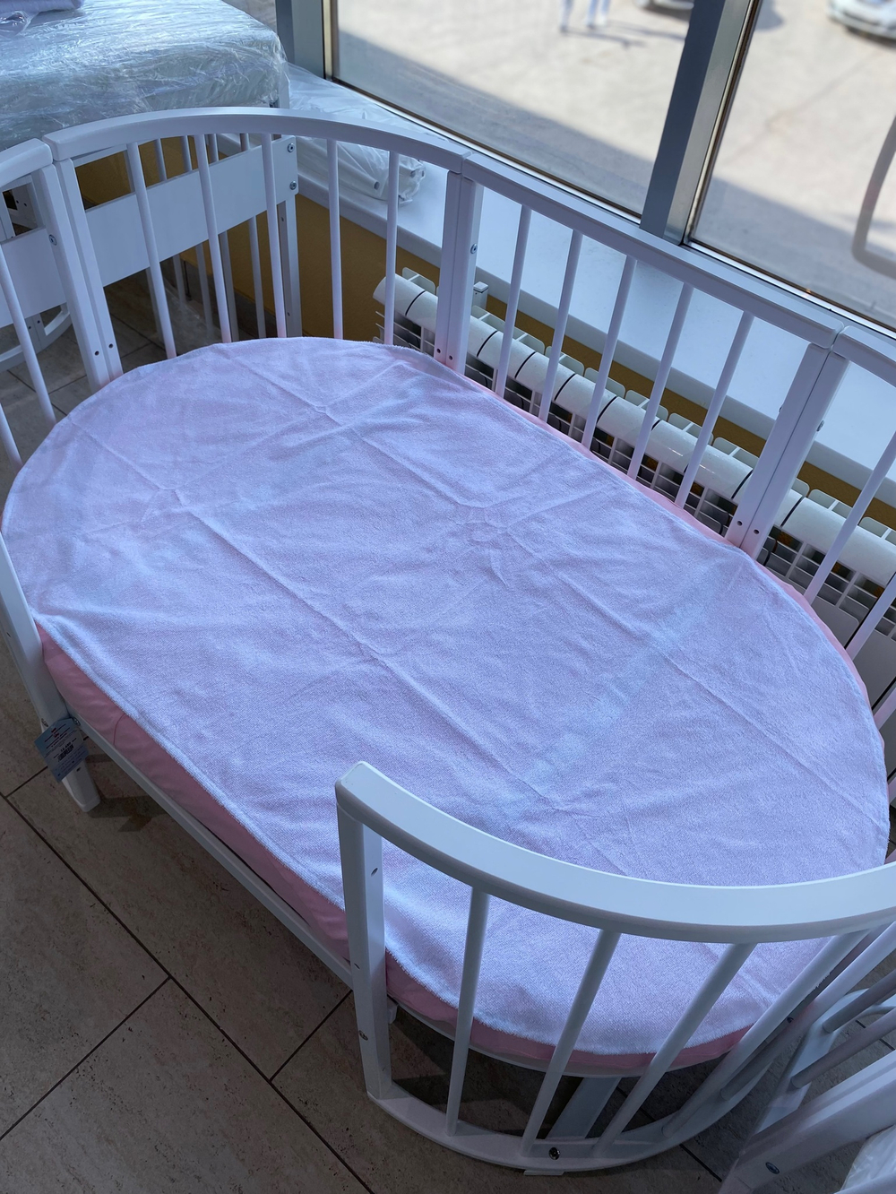 Комплект наматрасников на 2х резинках: круг 72 см, овал 72*126 см