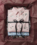 Рубашка свободного кроя из смесового хлопка розовый