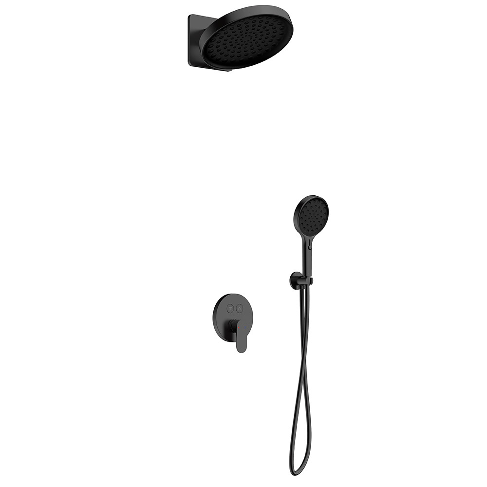 AQM 8402GM Набор для комплектации душа со смесителем, Gun metal