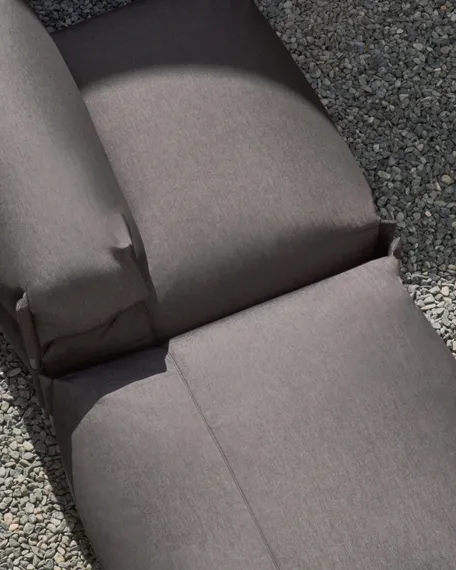 Кресло уличное Square для модульного дивана черное