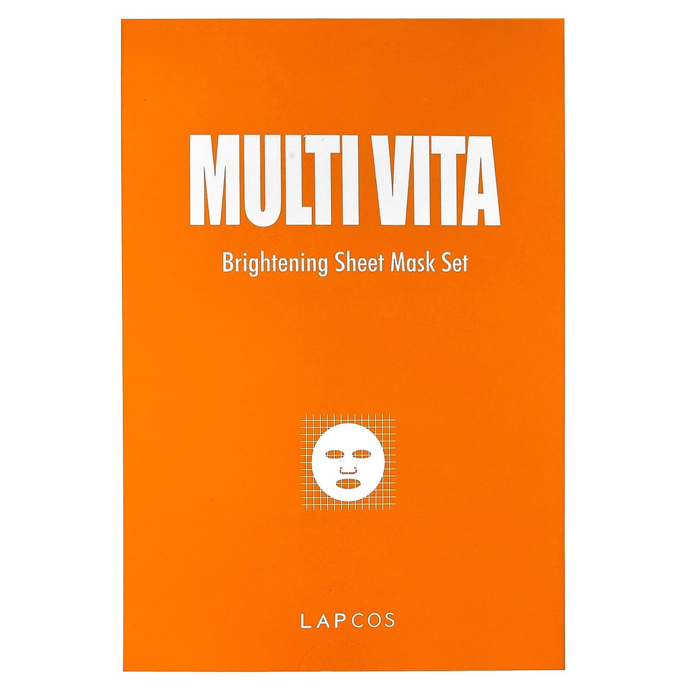 Lapcos, Multi Vita, набор осветляющих тканевых масок, 5 шт., По 25 мл (0,84 жидк. унц.)
