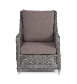 "Гляссе" кресло плетеное из искусственного ротанга, цвет графит