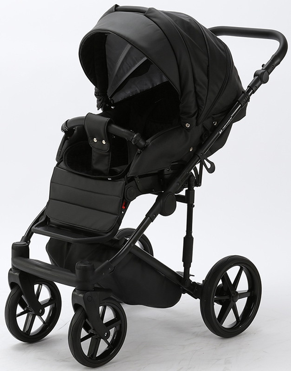 Детская коляска Adamex Zico Deluxe 2 в 1 Z-SA02 ЧЁРН.КОЖА
