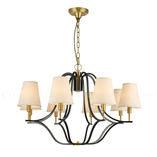 Люстра Cloyd HEEKS C8 / Ø85 см - латунь/черн. (арт.12359)