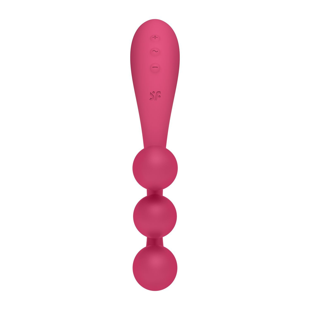 Тройной вибромассажёр Satisfyer Tri Ball 1, красный