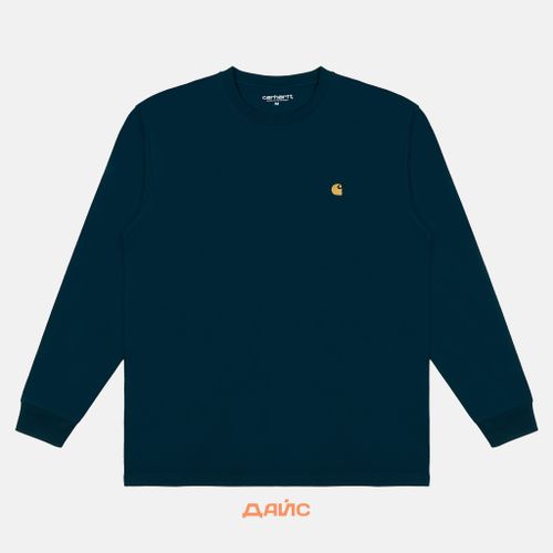 Лонгслив мужской Carhartt WIP Chase артикул:I026392_duck_blue - купить в магазине Дайс
