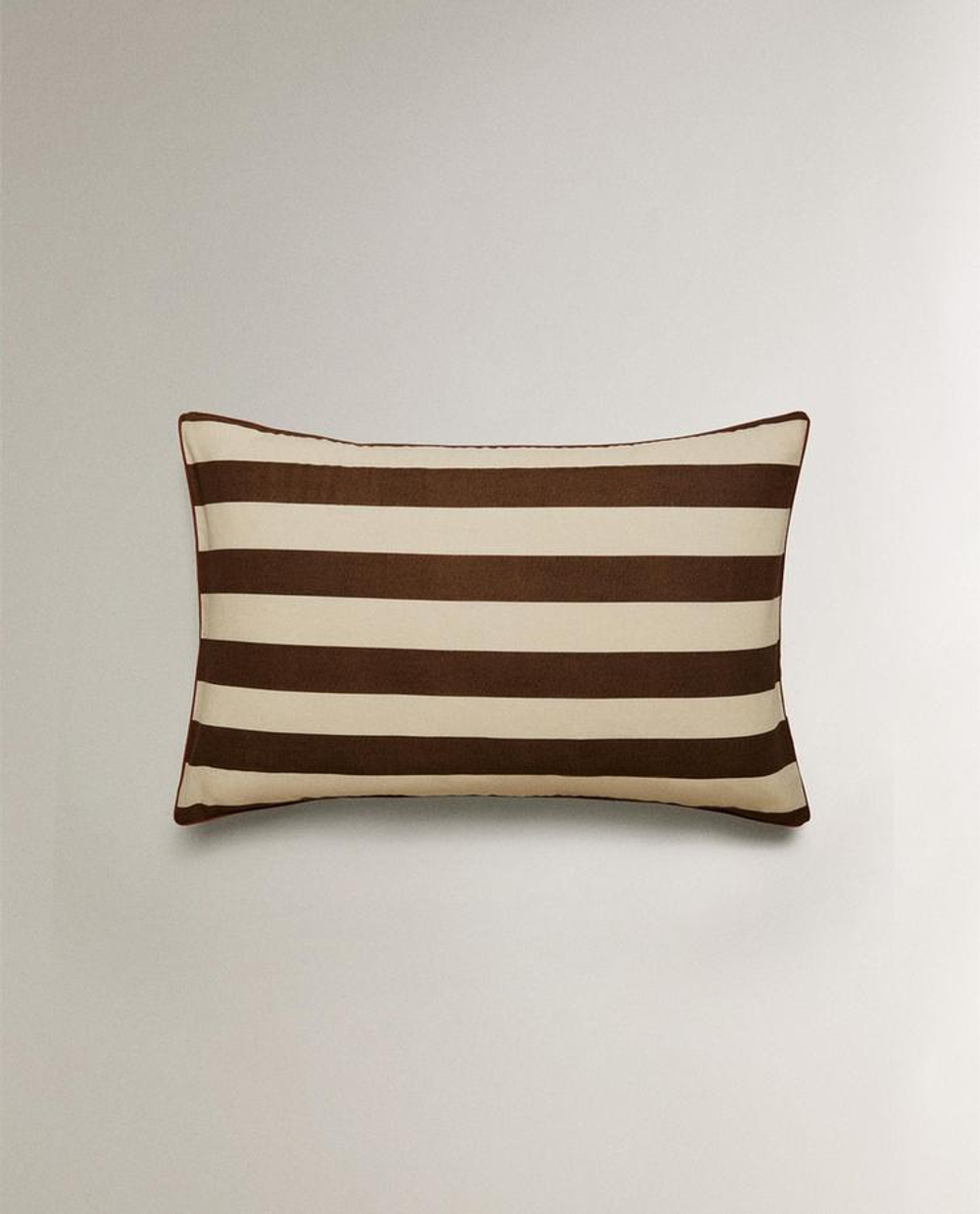 ZARA HOME НАВОЛОЧКА В ПОЛОСКУ, КОРИЧНЕВЫЙ