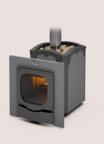 Печь для бани Былина-12 Ч Панорама (1.2)