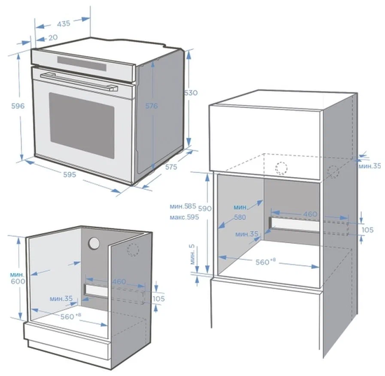 Встраиваемый духовой шкаф Midea MO78101CGB