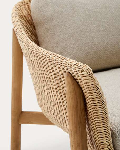 Кресло Galea из тикового дерева и синтетического ротанга