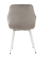 Стул LA ALTA STELLA велюр серый, каркас белый
