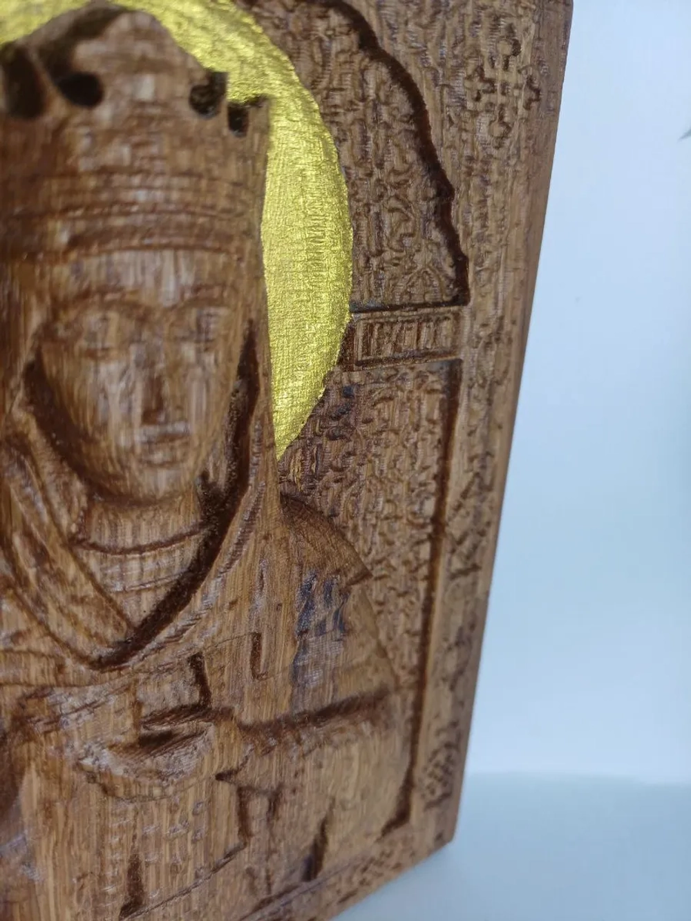 Освященная Икона св. великомученицы Ирины 16,5х14 см дуб