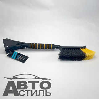 Скребок+щетка для снега 65см Black&Blue мягкая ручка ВВ1002 (44383)