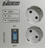 Стабилизатор Powerman AVS 500C (вх.150-280V, вых.220V± 10%, 500VA, 2 розетки Euro)
