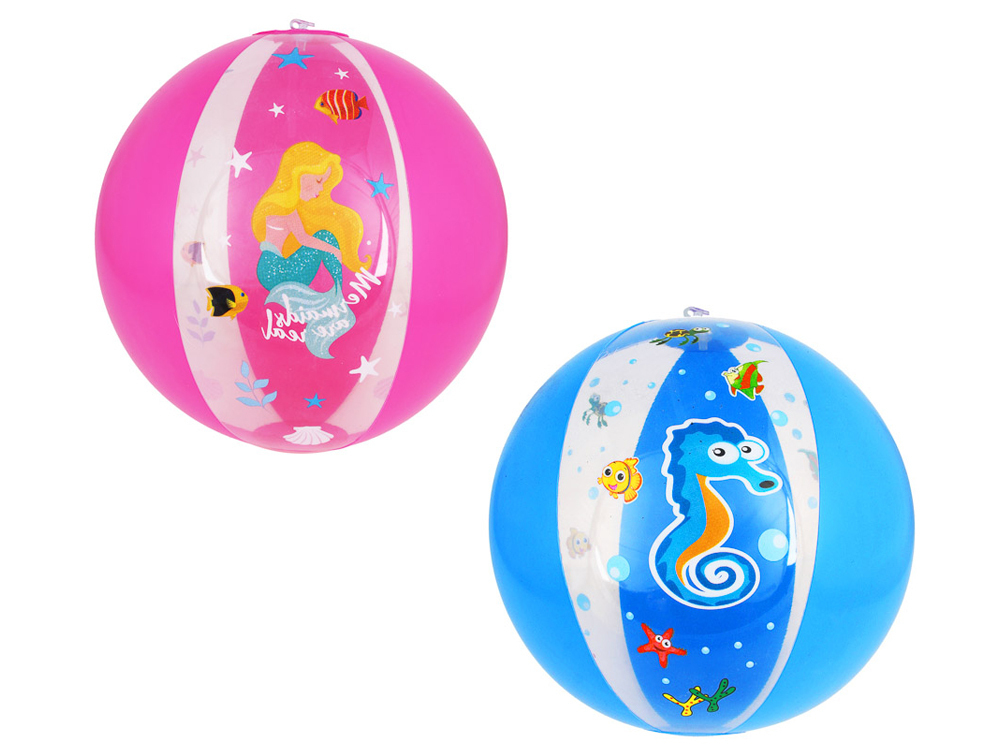 Мяч надувной 38см пляжный Морской мир ПВХ SILAPRO