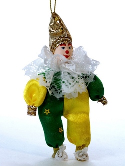 Кукла фарфоровая на елку Гномик