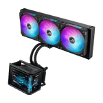 Водяное охлаждение CPU Asus ROG RYUO IV SLC 360 ARGB, 3x120mm, AMOLED-display, Black