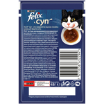 Влажный корм Felix Суп для взрослых кошек, с говядиной, 36 шт x 48 г