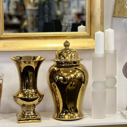 Ваза с крышкой фарфоровая 46 см