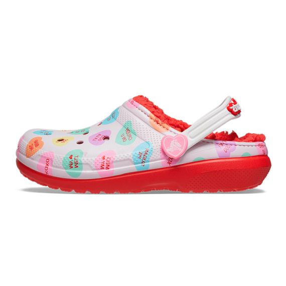 Crocs Classic Lined Sweethearts 'White Red'