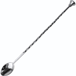 Ложка барная «Пробар» с мадлером;сталь нерж.;,L=28,B=3см;серебрист. (Цвет: серебристый)