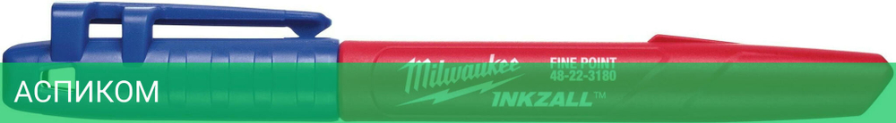 Маркер строительный Milwaukee Inkzall цена за 1шт синий (4932492126)
