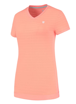 Женская теннисная футболка K-Swiss Tac Hypercourt V-Neck Top - Розовый