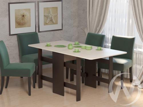 Стол-книга СТ-1.0 (без бара) (венге/дуб молочный)