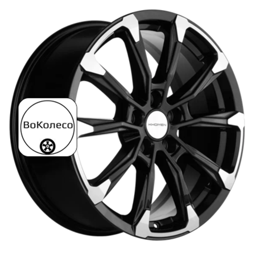 7,5x18/5x108 ET46 D63,4 KHW1808 (Tugella/Jaguar XF/F-Pace) Black-FP Khomen Wheels