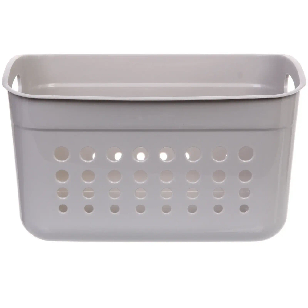 Корзина - органайзер универсальная для хранения с ручками «ТРЕВАЛЬ», цвет серый, 31.5*22*17см