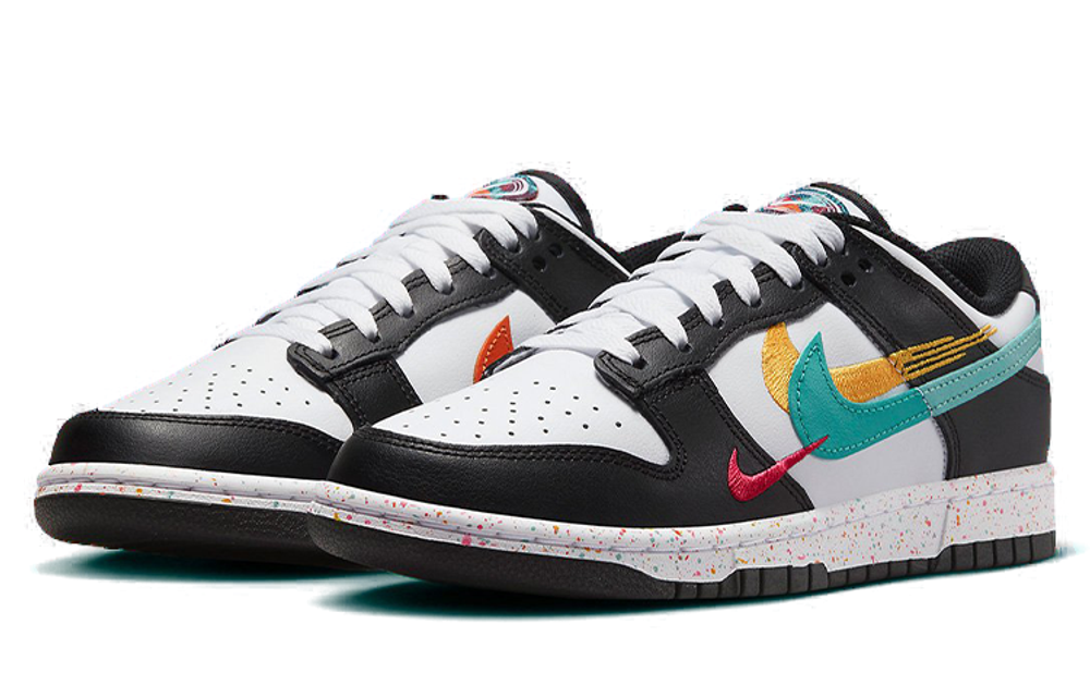 Кроссовки Nike Dunk Low Multi-Color Swoosh (Женская размерная сетка)