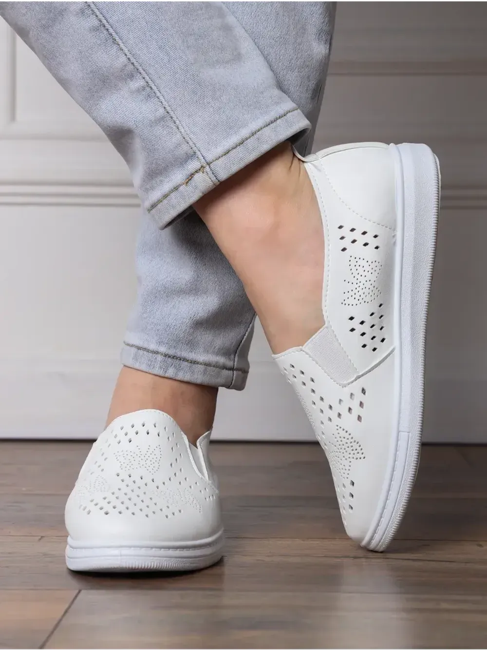 Мокасины летние с перфорацией