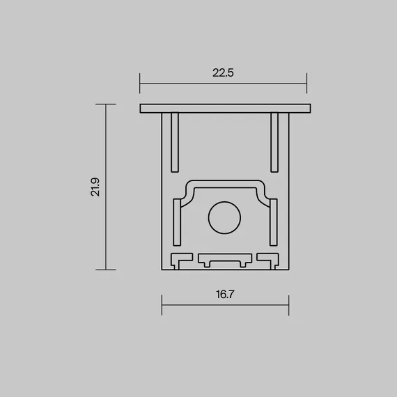 Комплект заглушек (для профиля 22x22) 2 шт., ALM-2222-B-EC 642051 Led Strip 642051
