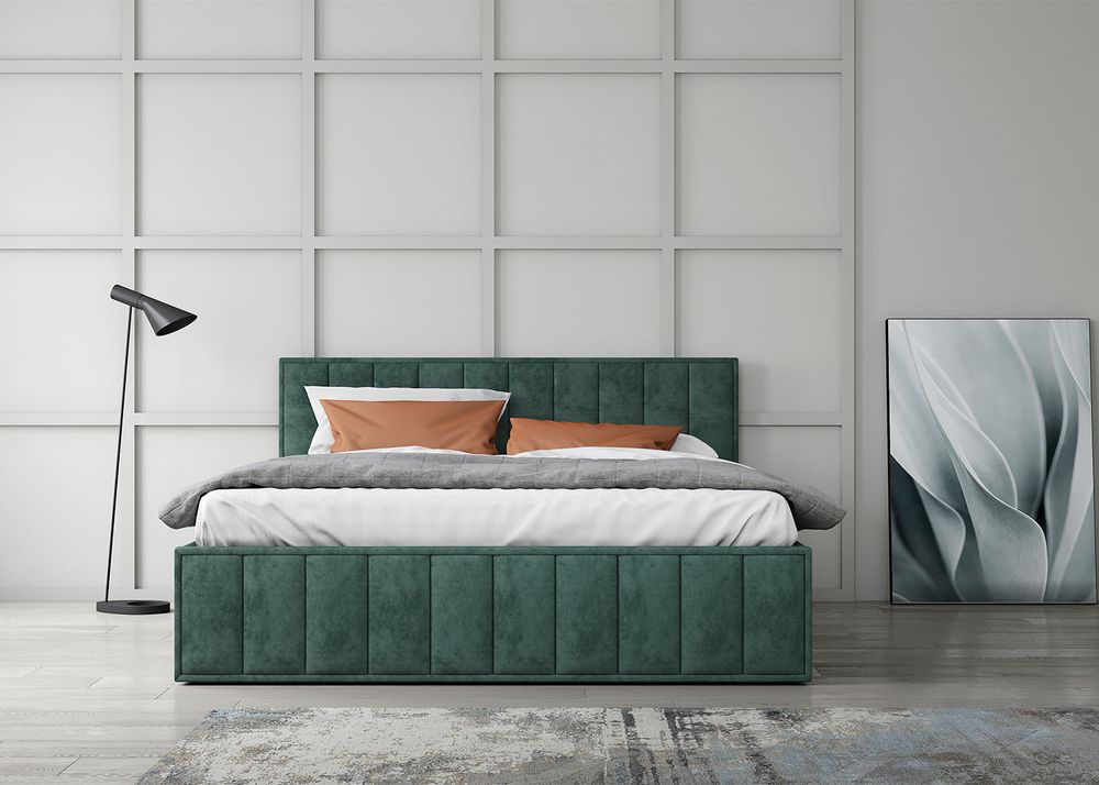 Кровать "Лана" (М) 1,2 (Зелёный Софт), ДСВ-Мебель, г. Пенза