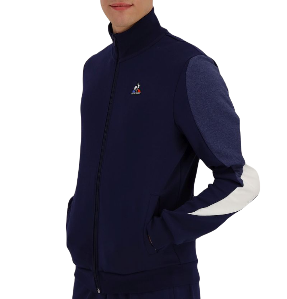 Мужская теннисная кофта Le Coq Sportif SAISON 1 Full Zip Sweat N°1 SS23 - небесный