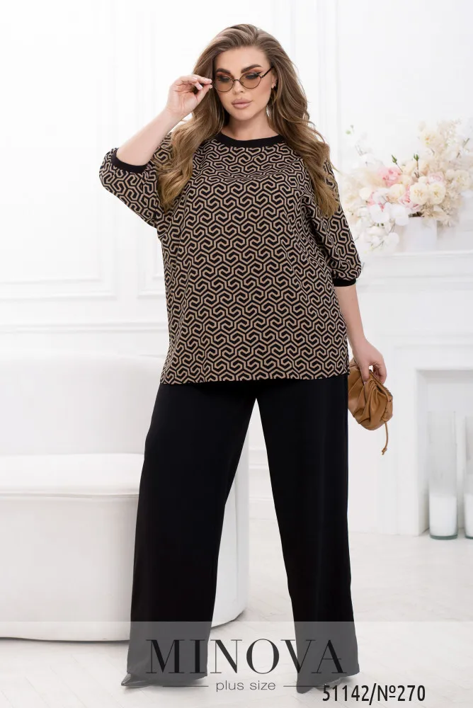 Костюм 270-черно-бежевый Minova
