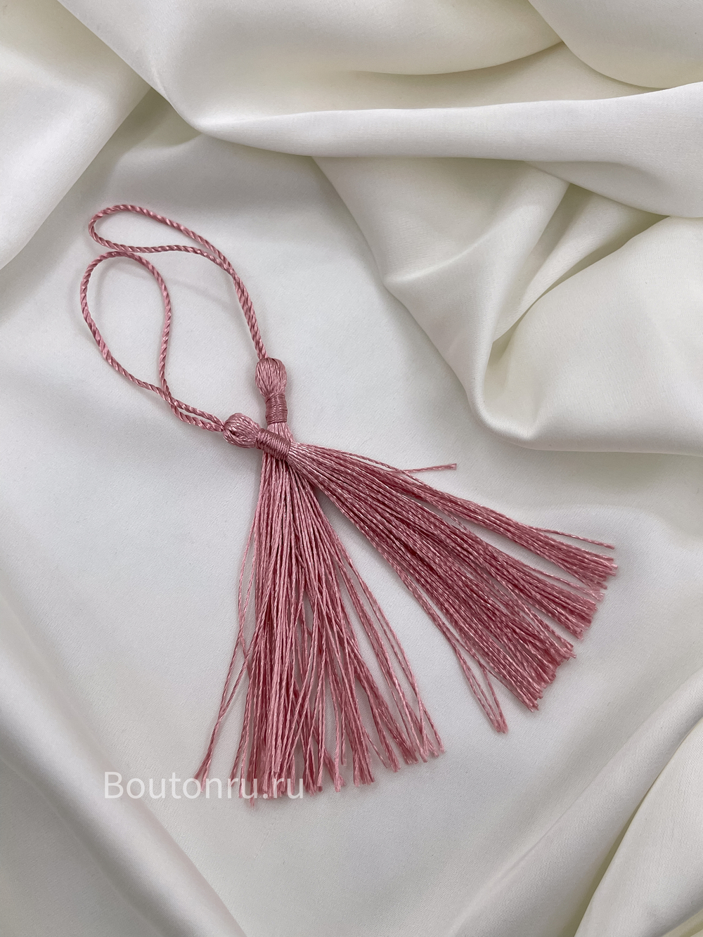 Кисточка для штор пыльно-розовая