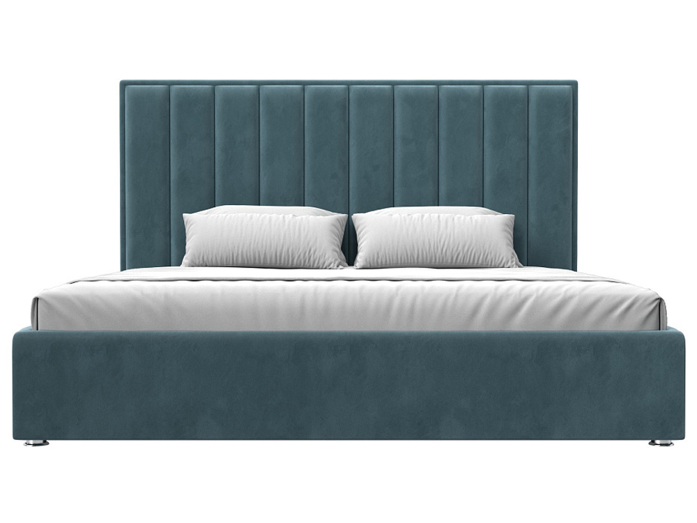 Кровать интерьерная Афродита 200, Бирюзовый, Велюр, 120603
