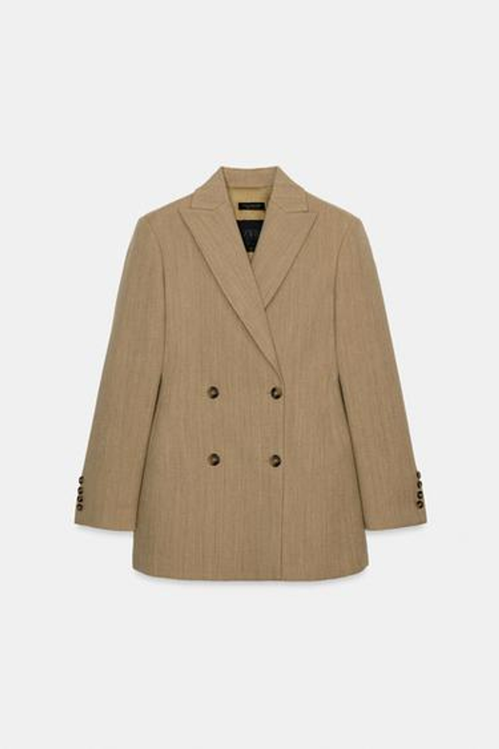 Блейзер из смешанной шерсти, облегающий силуэт, коллекция ZW - ZARA