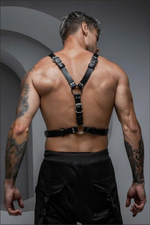 Портупея мужская Akvilon кожа черный M/L