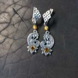 Серьги "Курочка Ряба".