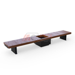 Лавка Rail Road 03 двойная с вазоном