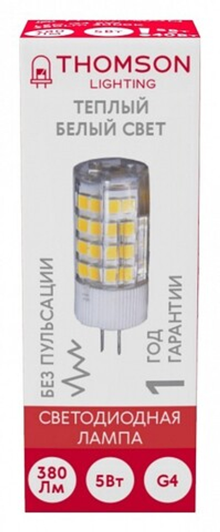 Лампа светодиодная Thomson G4 G4 5Вт 3000K TH-B4228