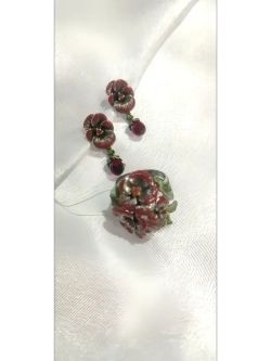 Ювелирное кольцо серебро 925 эмаль стразы