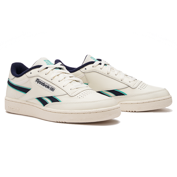 reebok Club C Series Кроссовки для скейтбординга Низкие Бежево-зеленые Унисекс