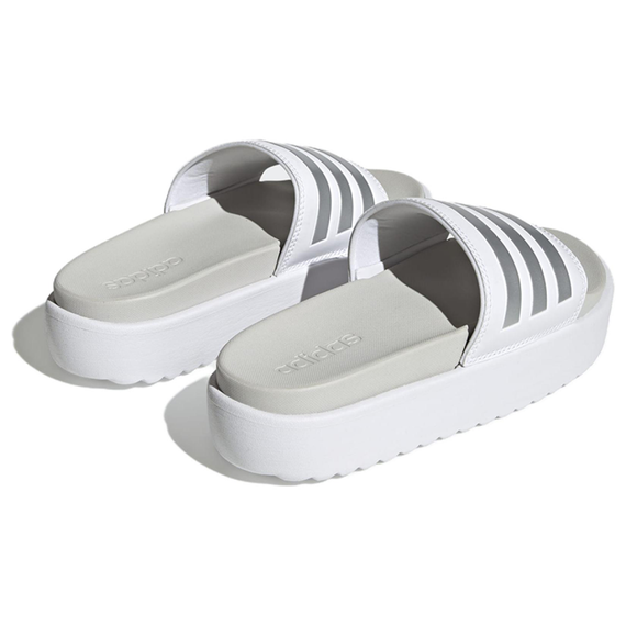 Adidas Adilette Platform Slide 'White Silver'