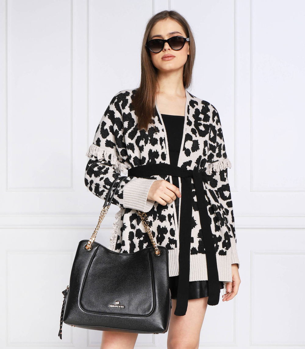 кожаная сумка-шопер chain Michael Kors - черный(30F2GP1E3L)